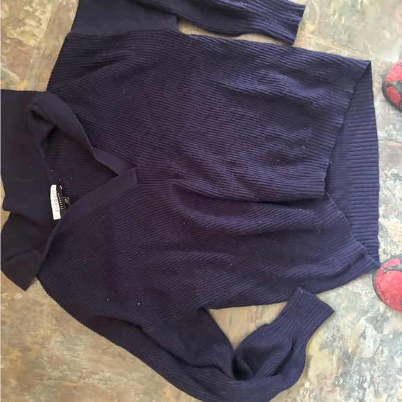 Eloquii Sweaters - Eloquii Deep Blue V-Neck Sweater